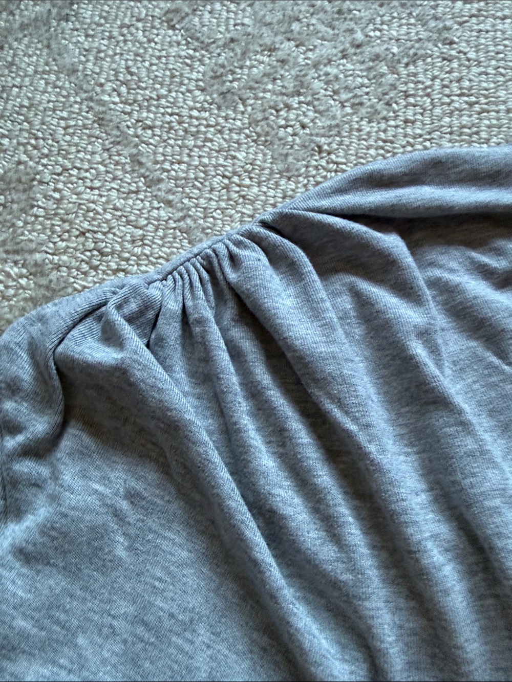 Comense M Women's Grey Long-Sleeve Ruched Draped Top - Picture 3 of 6